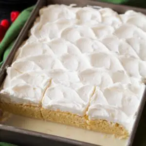 Pineapple cake served with the whipped cream