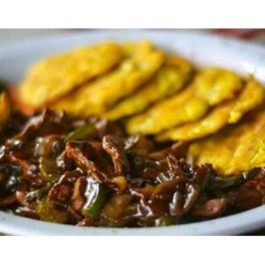 Go to Bistec Picao’ (Sirloin Beef Strips With Garlic, Onions, Peppers, And Culantro, Cooked In Tomato Sauce) Product
