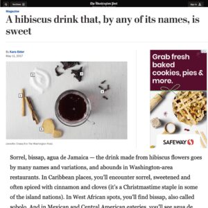 A magazine on Hibiscus Flower Drink