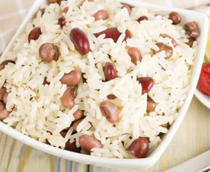 A rice along with some nuts in it